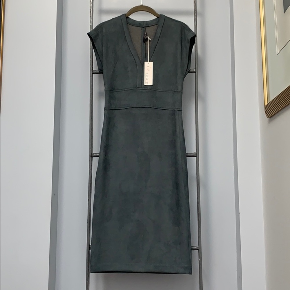Ultra suede midi dress